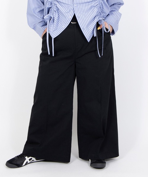 PUNYUS(プニュズ)の「ツイルタックワイドパンツ(その他パンツ・レディース・ブラック/オフホワイト/ベージュ・5/4/3/2/1)」の15枚目の写真