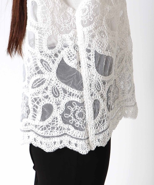 Jines（ジネス）の「刺繍2WAYタンク（ベスト・レディース・ブラック/ホワイト・38）」の9枚目の写真