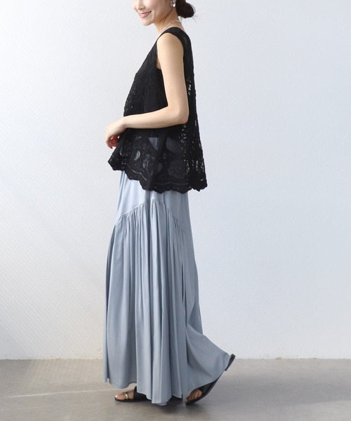 Jines（ジネス）の「刺繍2WAYタンク（ベスト・レディース・ブラック/ホワイト・38）」の18枚目の写真