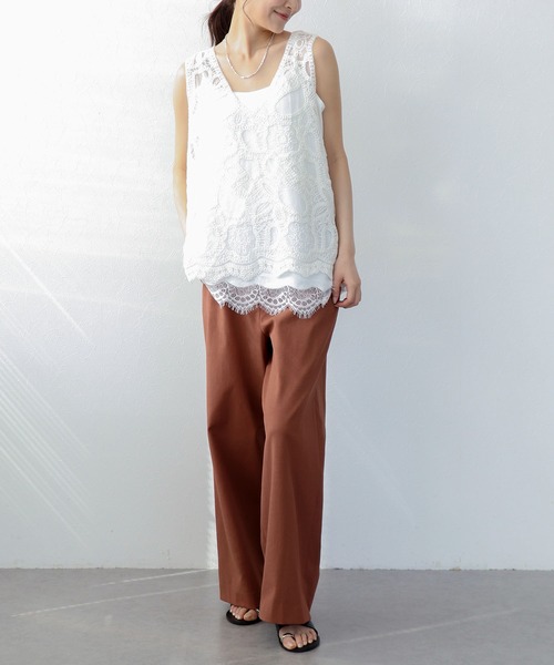 Jines（ジネス）の「刺繍2WAYタンク（ベスト・レディース・ブラック/ホワイト・38）」の21枚目の写真