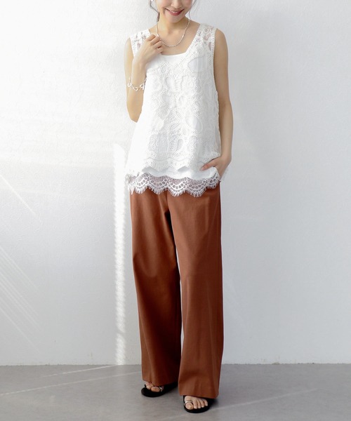 Jines（ジネス）の「刺繍2WAYタンク（ベスト・レディース・ブラック/ホワイト・38）」の22枚目の写真