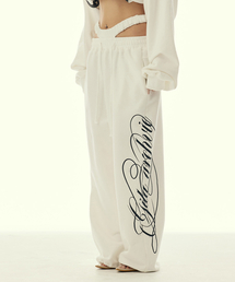 GILAARCHIVE（ギラアーカイブ）の「CUT-OUT DOUBLE WAIST SWEAT PANTS_WHITE（スウェットパンツ）」