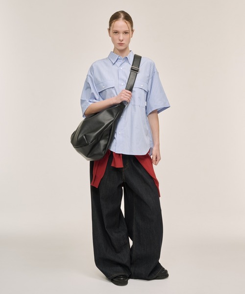 WETTEMPT(ウィテンプト)の「2WAY FAUX LEATHER SHOULDER BAG / 2WAY合皮ショルダーバッグ(ショルダーバッグ・メンズ・ブラック・ONESIZE)」の10枚目の写真
