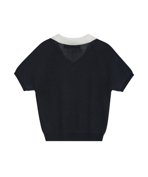 Rest&Recreation(レストアンドレクリエーション)の「V-NECK COLLAR KNIT TOP - NAVY(ニット/セーター・レディース・その他・ONE)」の5枚目の写真
