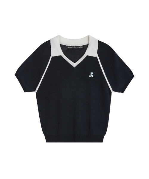 Rest&Recreation(レストアンドレクリエーション)の「V-NECK COLLAR KNIT TOP - NAVY(ニット/セーター・レディース・その他・ONE)」の6枚目の写真