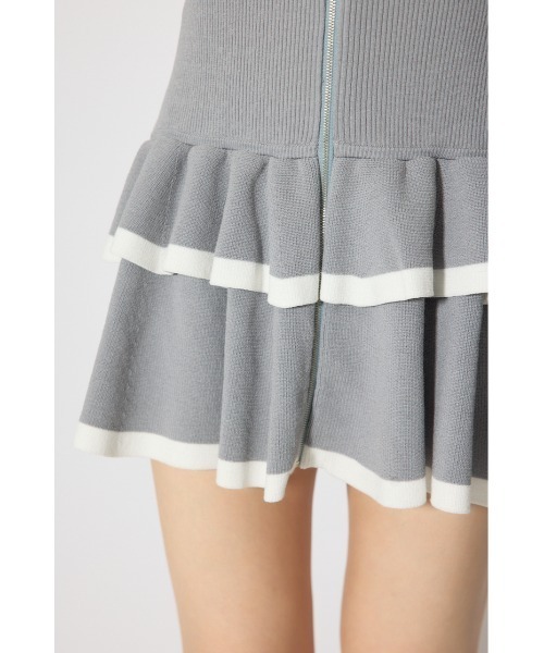 rienda(リエンダ)の「オフショルフロントジップニットミニワンピース 春服 夏服 半袖(ワンピース・レディース・ブラック/グレー/パープル・FREE)」の22枚目の写真