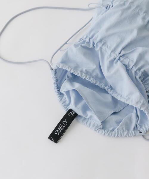 SMELLY（スメリー）の「ドロストギャザーナップサック（バックパック/リュック・レディース・ブラック/ライトブルー・-）」の3枚目の写真