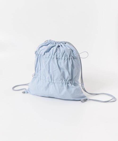 SMELLY（スメリー）の「ドロストギャザーナップサック（バックパック/リュック・レディース・ブラック/ライトブルー・-）」の8枚目の写真