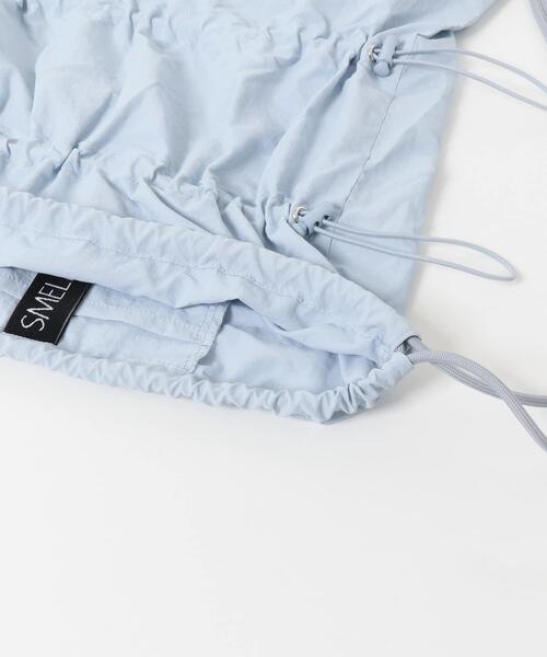 SMELLY（スメリー）の「ドロストギャザーナップサック（バックパック/リュック・レディース・ブラック/ライトブルー・-）」の9枚目の写真