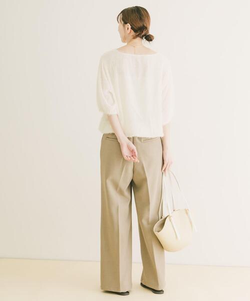 ITEMS URBANRESEARCH(アイテムズ アーバンリサーチ)の「フェザージャガードプルオーバー(シャツ/ブラウス・レディース・ブラック/オフホワイト・FREE)」の11枚目の写真