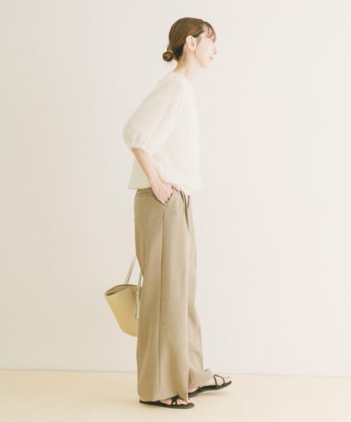 ITEMS URBANRESEARCH(アイテムズ アーバンリサーチ)の「フェザージャガードプルオーバー(シャツ/ブラウス・レディース・ブラック/オフホワイト・FREE)」の12枚目の写真