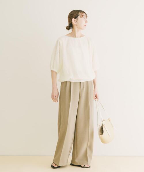 ITEMS URBANRESEARCH(アイテムズ アーバンリサーチ)の「フェザージャガードプルオーバー(シャツ/ブラウス・レディース・ブラック/オフホワイト・FREE)」の13枚目の写真