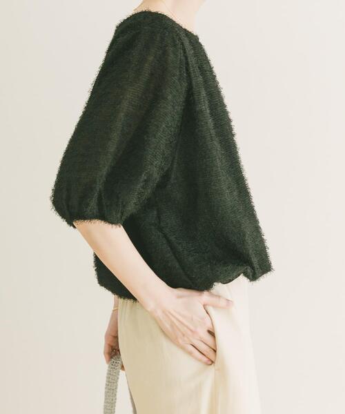 ITEMS URBANRESEARCH(アイテムズ アーバンリサーチ)の「フェザージャガードプルオーバー(シャツ/ブラウス・レディース・ブラック/オフホワイト・FREE)」の16枚目の写真