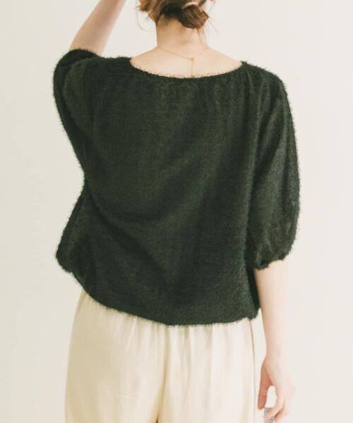 ITEMS URBANRESEARCH(アイテムズ アーバンリサーチ)の「フェザージャガードプルオーバー(シャツ/ブラウス・レディース・ブラック/オフホワイト・FREE)」の3枚目の写真