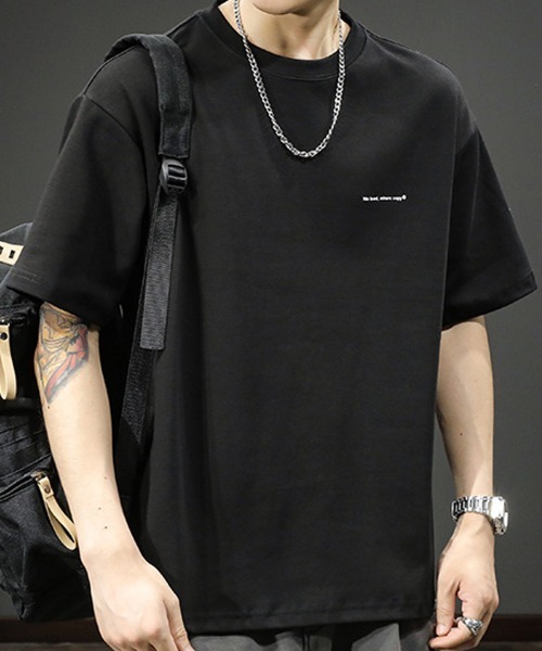 NEW GENTLEMAN（ニュージェントルマン）の「レイヴン ワンポイント オーバーサイズT（Tシャツ/カットソー・メンズ・ホワイト/ネイビー/オリーブ/ブラック・XL/L/M）」の7枚目の写真