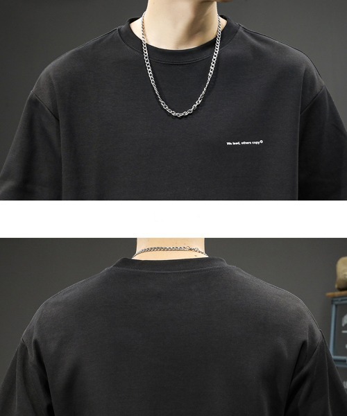 NEW GENTLEMAN（ニュージェントルマン）の「レイヴン ワンポイント オーバーサイズT（Tシャツ/カットソー・メンズ・ホワイト/ネイビー/オリーブ/ブラック・XL/L/M）」の10枚目の写真