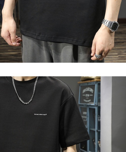 NEW GENTLEMAN（ニュージェントルマン）の「レイヴン ワンポイント オーバーサイズT（Tシャツ/カットソー・メンズ・ホワイト/ネイビー/オリーブ/ブラック・XL/L/M）」の11枚目の写真