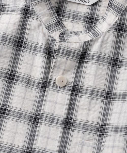 NONBLANK(ノンブランク)の「チャイナカラーチェックシャツ_OFF WHITE(シャツ/ブラウス・メンズ・アイボリー・MEDIUM/LARGE/X-LARGE)」の4枚目の写真