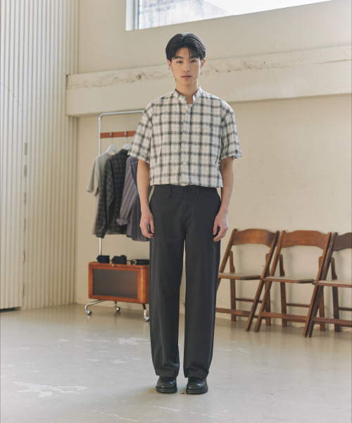 NONBLANK(ノンブランク)の「チャイナカラーチェックシャツ_OFF WHITE(シャツ/ブラウス・メンズ・アイボリー・MEDIUM/LARGE/X-LARGE)」の10枚目の写真