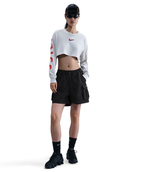 NIKE(ナイキ)の「ナイキ NIKE ナイキ NSW ストリート 5 カーゴ ショート(カーゴパンツ・レディース・ベージュ/ブラック・S/M/L)」の7枚目の写真