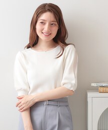【接触冷感/UVケア】クールタッチラップスリーブニット《洗濯機OK/XS~3L/9col》