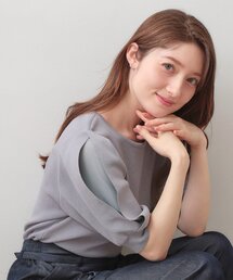 index | 【接触冷感/UVケア】クールタッチラップスリーブニット《洗濯機OK/XS~3L/9col》(ニット/セーター)