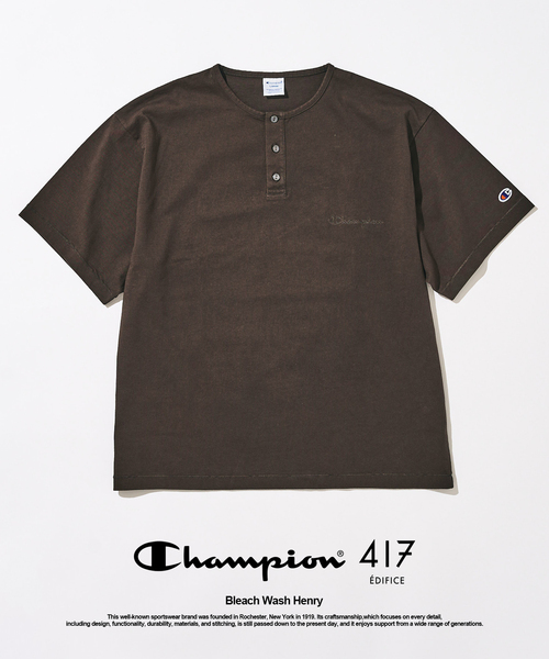 CHAMPION / チャンピオン 417別注 Bleach Wash ヘンリー（Tシャツ