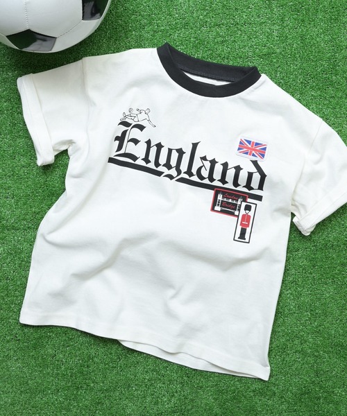 Life Support Products（ライフサポートプロダクツ）の「ワールドサポーター半袖Tシャツ（Tシャツ/カットソー・キッズ・ライトブルー/ネイビー/レッド/オフホワイト/イエロー/ブルー/チャコール・90/100/110/120/80/130/95/140/150）」の2枚目の写真
