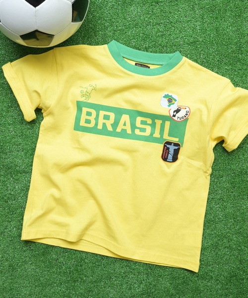 Life Support Products（ライフサポートプロダクツ）の「ワールドサポーター半袖Tシャツ（Tシャツ/カットソー・キッズ・ライトブルー/ネイビー/レッド/オフホワイト/イエロー/ブルー/チャコール・90/100/110/120/80/130/95/140/150）」の6枚目の写真