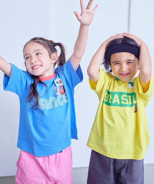 Life Support Products（ライフサポートプロダクツ）の「ワールドサポーター半袖Tシャツ（Tシャツ/カットソー・キッズ・ライトブルー/ネイビー/レッド/オフホワイト/イエロー/ブルー/チャコール・90/100/110/120/80/130/95/140/150）」の12枚目の写真