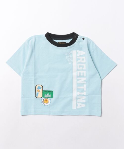 Life Support Products（ライフサポートプロダクツ）の「ワールドサポーター半袖Tシャツ（Tシャツ/カットソー・キッズ・ライトブルー/ネイビー/レッド/オフホワイト/イエロー/ブルー/チャコール・90/100/110/120/80/130/95/140/150）」の19枚目の写真