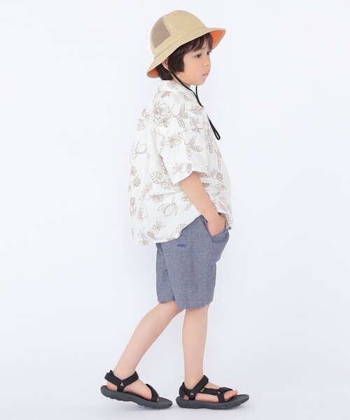 SHIPS(シップス)の「SHIPS KIDS:100~130cm /エンブロイダリー オープンカラー シャツ(シャツ/ブラウス・キッズ・アイボリー/ライトブルー・110/100/130/120)」の7枚目の写真