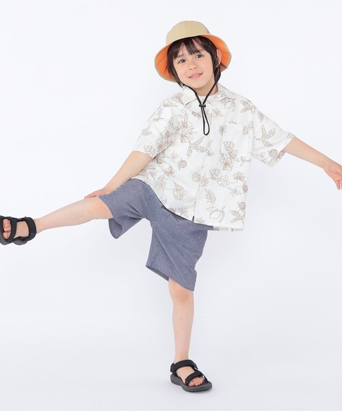 SHIPS(シップス)の「SHIPS KIDS:100~130cm /エンブロイダリー オープンカラー シャツ(シャツ/ブラウス・キッズ・アイボリー/ライトブルー・110/100/130/120)」の8枚目の写真