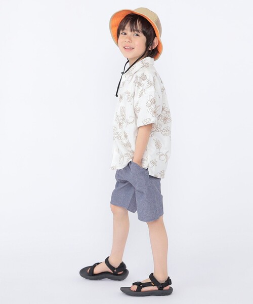SHIPS(シップス)の「SHIPS KIDS:100~130cm /エンブロイダリー オープンカラー シャツ(シャツ/ブラウス・キッズ・アイボリー/ライトブルー・110/100/130/120)」の9枚目の写真