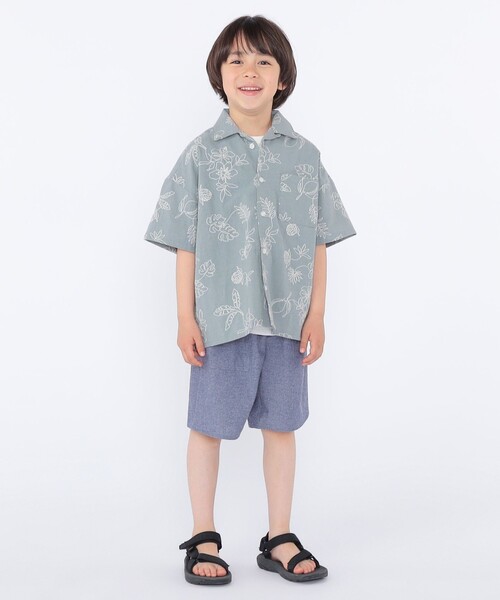 SHIPS(シップス)の「SHIPS KIDS:100~130cm /エンブロイダリー オープンカラー シャツ(シャツ/ブラウス・キッズ・アイボリー/ライトブルー・110/100/130/120)」の13枚目の写真