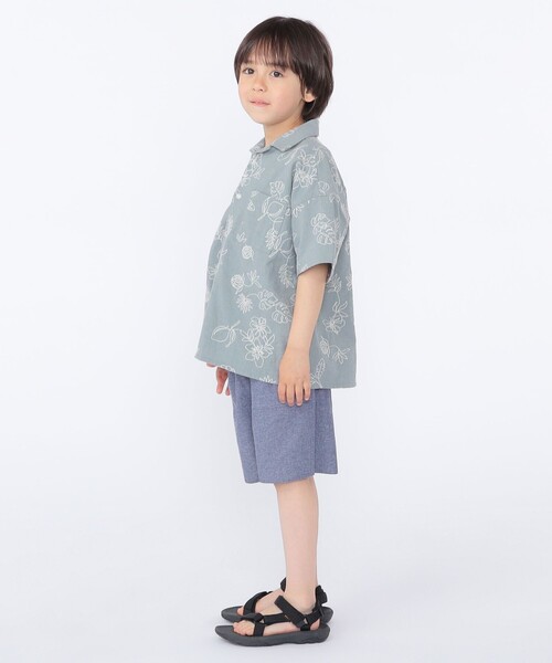 SHIPS(シップス)の「SHIPS KIDS:100~130cm /エンブロイダリー オープンカラー シャツ(シャツ/ブラウス・キッズ・アイボリー/ライトブルー・110/100/130/120)」の14枚目の写真