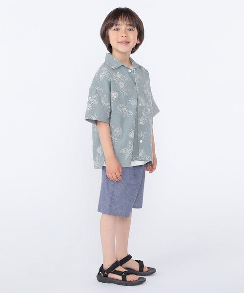 SHIPS(シップス)の「SHIPS KIDS:100~130cm /エンブロイダリー オープンカラー シャツ(シャツ/ブラウス・キッズ・アイボリー/ライトブルー・110/100/130/120)」の15枚目の写真