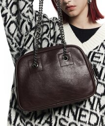 (W) CHAIN CROSS BAG BROWN