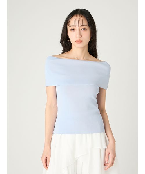 FRAY I.D（フレイアイディー）の「オフショルニットトップス／ウォッシャブル・UVカット・接触冷感（ニット/セーター・レディース・ブラック/ライトブルー/その他/レッド・F）」の16枚目の写真