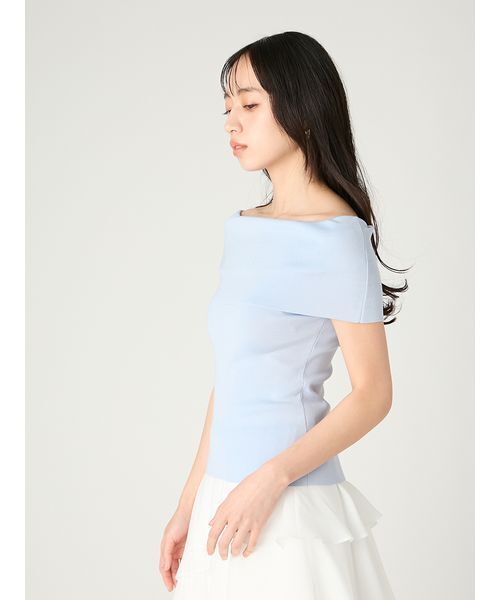 FRAY I.D（フレイアイディー）の「オフショルニットトップス／ウォッシャブル・UVカット・接触冷感（ニット/セーター・レディース・ブラック/ライトブルー/その他/レッド・F）」の14枚目の写真
