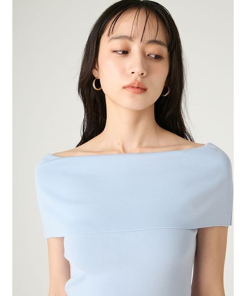 FRAY I.D（フレイアイディー）の「オフショルニットトップス／ウォッシャブル・UVカット・接触冷感（ニット/セーター・レディース・ブラック/ライトブルー/その他/レッド・F）」の13枚目の写真