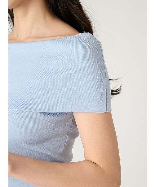FRAY I.D（フレイアイディー）の「オフショルニットトップス／ウォッシャブル・UVカット・接触冷感（ニット/セーター・レディース・ブラック/ライトブルー/その他/レッド・F）」の12枚目の写真