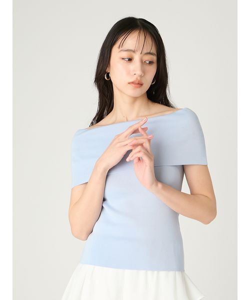 FRAY I.D（フレイアイディー）の「オフショルニットトップス／ウォッシャブル・UVカット・接触冷感（ニット/セーター・レディース・ブラック/ライトブルー/その他/レッド・F）」の10枚目の写真