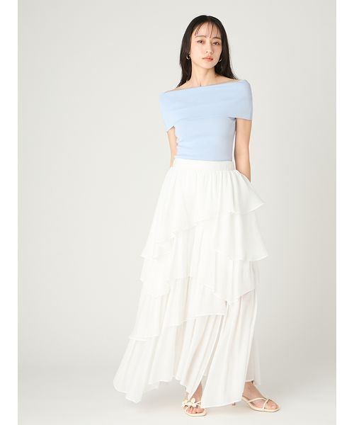 FRAY I.D（フレイアイディー）の「オフショルニットトップス／ウォッシャブル・UVカット・接触冷感（ニット/セーター・レディース・ブラック/ライトブルー/その他/レッド・F）」の9枚目の写真