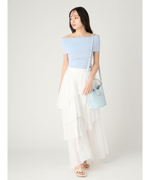 FRAY I.D（フレイアイディー）の「オフショルニットトップス／ウォッシャブル・UVカット・接触冷感（ニット/セーター・レディース・ブラック/ライトブルー/その他/レッド・F）」の6枚目の写真