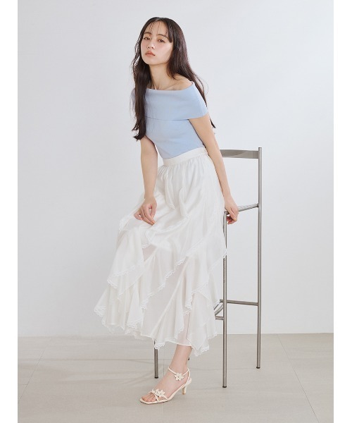 FRAY I.D（フレイアイディー）の「オフショルニットトップス／ウォッシャブル・UVカット・接触冷感（ニット/セーター・レディース・ブラック/ライトブルー/その他/レッド・F）」の17枚目の写真