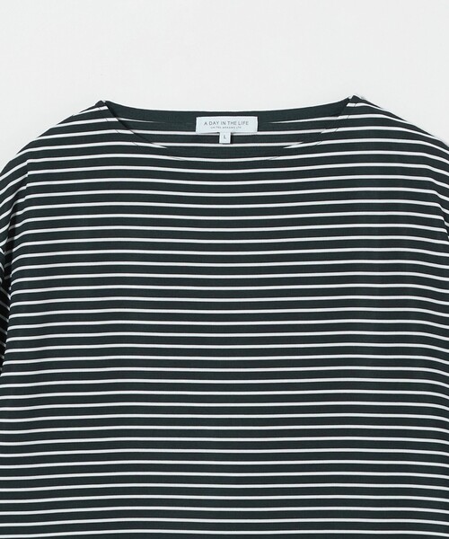 A DAY IN THE LIFE UNITED ARROWS(アデイインザライフユナイテッドアローズ)の「リップル ボートネック 6分袖 カットソー<A DAY IN THE LIFE>(Tシャツ/カットソー・メンズ・その他2・L/S/M)」の3枚目の写真