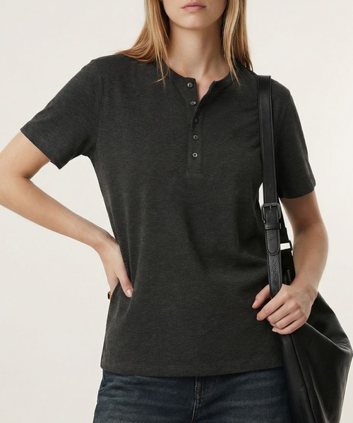 CORPUS TOKYO(コーパス トーキョー)の「スラブニット ヘンリーネック Tシャツ(Tシャツ/カットソー・メンズ・グレー/ブラック/アイボリー・1/2/3)」の18枚目の写真
