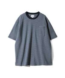 HORLISUN（ホーリーサン）の「Powell Short Pique Stripe T-shirt Evergreen（Tシャツ/カットソー）」