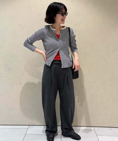 MIESROHE（ミースロエ）の「メタルバックルバレルパンツ（その他パンツ・レディース・カーキ/チャコールグレー/ネイビー・1/0）」の22枚目の写真